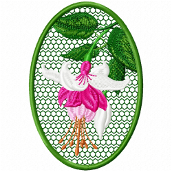Flowers And Tree Embroidery Design 2
